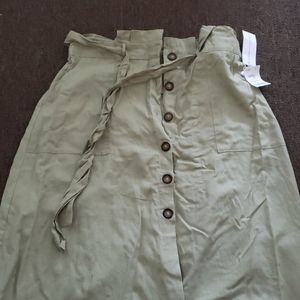 Olive green skirt